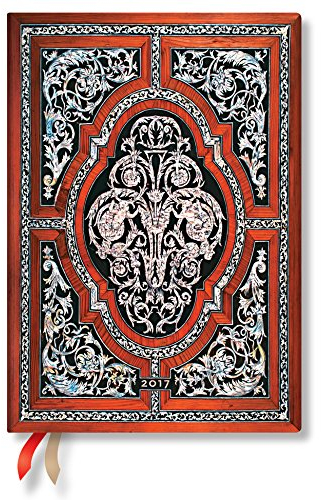 Paperblanks Exotische Marketerie Perlmutt - Kalender 2017 Midi Tagesüberblick deutschsprachige Ausgabe (2017 Diaries)