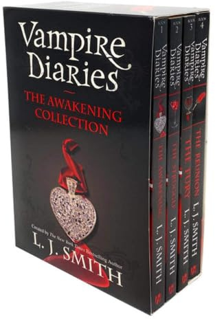 The Vampire Diaries Series 1 Collection 4 Books Bundle Box Set By L J Smith ( The Awakening, The Struggle, The Fury, The Reunion)