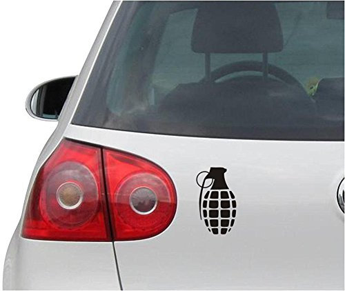 INDIGOS UG Aufkleber - Autoaufkleber - JDM - Die Cut - Grenade Decal Snowboard Glove Laptop Window Sticker - schwarz - 86mmx149mm