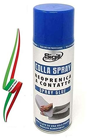 COLLA SPRAY SINTETICA A CONTATTO MULTIUSO 400 ml SIGILL 100% MADE IN ITALY
