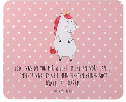 Mr. & Mrs. Panda Mauspad Einhorn Wut - Geschenk, Notebook, Einhörner, mousematte, Unicorn, pc, Mouse Pad, Mousepad, Nein, Arbeit