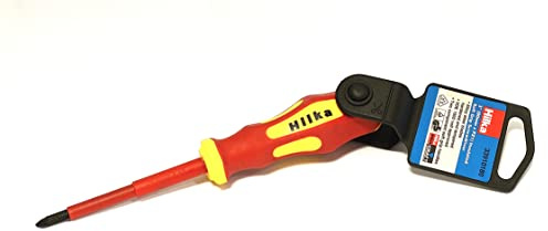 Hilka Tools 33910180 PZ1 VDE Insulated Screwdriver, Red/Yellow, 80 mm