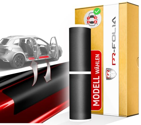 PR-Folia Schutzfolie Einstiegsleisten Türschweller Set für - Touran II / 2 (Typ 5T ab 2015) - SCHWARZ Auto Türeinstiege Schutzleiste Lackschutzfolie