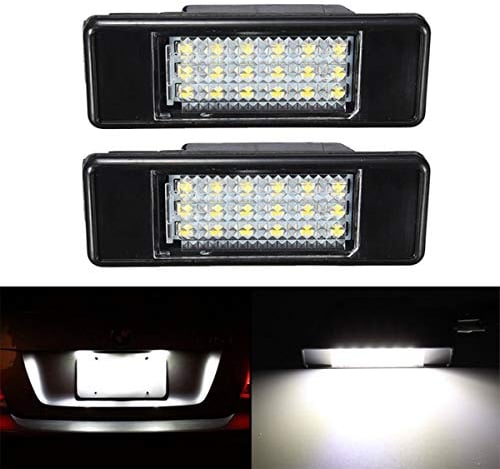 GOFORJUMP 2pcs White LED Car Rear License Plate Light for P/eugeot 106 1007 207 307 308 3008 406 407 508 806 C/ITROEN C2 C3 C4 C5 C6 DS3