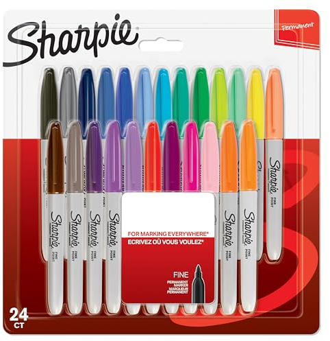 Sharpie Permanent Marker | Marker Stifte mit feiner Spitze | gemischte Farben | 24 Stück Market Set