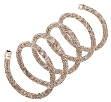 Breil, New Snake Collection, Damenschmuck aus Edelstahl, Armband-Halskette, Leicht, Zart und Verformbar, Vielseitig Tragbar, Länge 80 cm, Silber