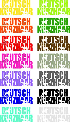 Aufkleber Schriftzug Deutsch Kurzhaar