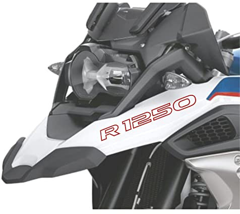 n.2 Adesivi compatibile con/sostitutivo per BMW R 1250 GS Motorrad Becco Anteriore (Rosso)