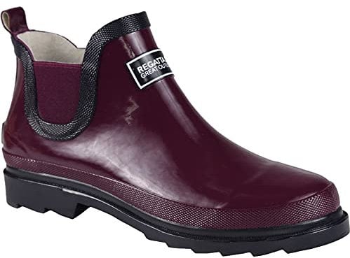 Regatta Womens Harper Low Rise Wellington Boots - Burgundy - 3 UK