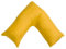 CnA Stores Orthopaedic V-Shaped Pillow Extra Cushioning Support For Head, Neck & Back (Mustard, V-pillow With Cover)