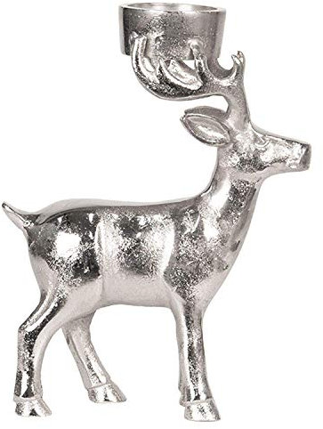 Clayre & Eef 6AL0010 Teelichthalter Rentier Ca. 15 x 6 x 18 cm