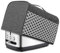 Yarwo 2 Slice Toaster Cover with Pockets and Top Handle, Nylon Toaster Cover Fits for Most Standard 2 slice Toasters 27.5 x 21.5 x 19.2cm, Grey with Oval Pattern