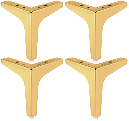 10cm Metall Möbelfüße, Btowin 4 Stück Eisen Diamant Dreieck DIY Tischbeine Schrankfüße für Schrank Sofa Couch Schreibtisch