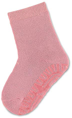 Sterntaler Fli Fli SOFT uni - Mädchen Fliesen Flitzer einfarbig - warme Stoppersocken Baby mit Innenfrottee - elastische Baby und Kinder Strümpfe mit Anti-Rutsch-Sohle, mattrosa, Größe 18