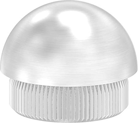 FeNau - Stopfen halbrund V2A Vollmaterial für Rohraußendurchmesser 26,9 mm mit Wand- bzw. Materialstärke 2,0 mm - für Innen- & Außenbereich