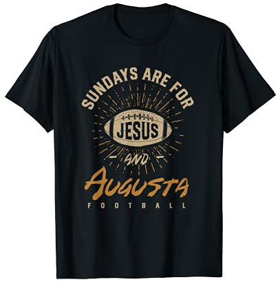 Sonntage sind für Jesus und Augusta Football Georgia Hometown T-Shirt