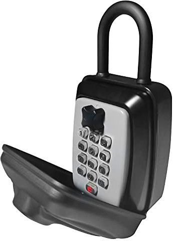 SISAV Scatola Con Serratura a Pulsante Da Parete, Per Esterni, Con Codice Ripristinabile a 10 Cifre, Guscio Protettivo Resistente Alle Intemperie, Grande Capacità, Per Casa