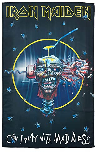 RZ Iron Maiden Can I Play With Madness large fabric poster / flag 1100mm x 750mm (rz)
