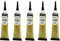 PÉBÉO Lot de 5 Tubes 20ml Peinture acrylique Vitrea 160 Relief brillant OR