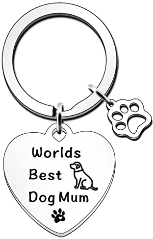JETTOP Dog Mum Gifts Keyring-Gifts for Dog Mum Birthday New Puppy Mummy Christmas Mothers Day Keychain
