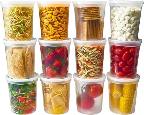 Zuvo 32oz Soup Containers with Leakproof Lids (25 Pack) – BPA-Free, Reusable Food Storage Containers for Meal Prep, Takeaway and Freezing