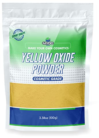 Myoc Yellow Oxide Powder – 100 Gm, Yellow Oxide Powder Cosmetic Grade, Yellow Iron Oxide Powder for Makeup, Yellow Oxide Powder for Paint, Yellow Oxide Mineral Powder, Yellow Oxide Matte Powder