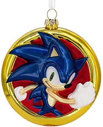 Hallmark Sonic The Hedgehog Weihnachtsdekoration, mundgeblasenes Glas