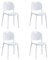 SHIITO | 4 Sillas de Cocina Chicote | 80 X 40 X 55 - Blanco | Moderna y Funcional para Cualquier Espacio | Descubre Nuestra Silla Blanca con Diseño Minimalista y Ergonómico