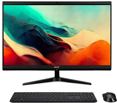 Acer Aspire C24-1800 All-in-One PC - (Intel Core i5-1335U, 8GB, 512GB SSD, 24 inch Full HD Display, Wireless Keyboard and Mouse, Windows 11, Black)