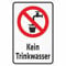 INDIGOS UG - Alu - Dibond Schilder 3mm - Sicherheit - Kein Trinkwasser - Kombi - 200x150 mm - Hotel, Firma, Schutz, KITA, Arzt, Praxis, Wohnung