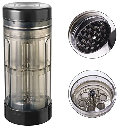 Free Boy Grinder grande de 2.8 pulgadas, cargador de cono transparente y almacenamiento 3 en 1, molinillos convenientes, duraderos, fáciles y simples | Cargador de cono con escoba y cepillo