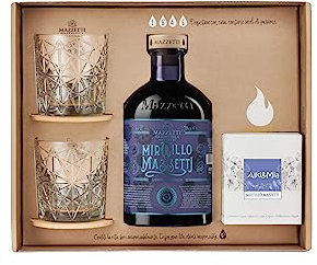 Liquore di MIRTILLO TASTING EXPERIENCE MAZZETTI | Un'idea regalo per un'esperienza multisensoriale con tutto il Kit per la degustazione e la candela all'essenza del Liquore (MIRTILLO Experience)