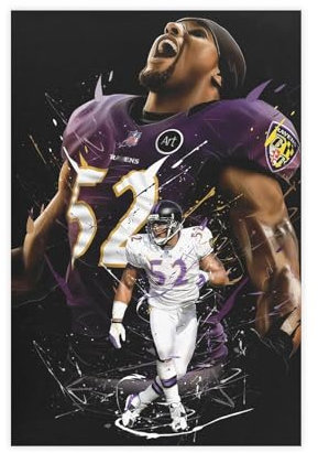 KULILK Ray Lewis Leinwand-Poster, Wandkunst, Dekordruck, Bild Gemälde für Wohnzimmer, Schlafzimmer, Dekoration, ungerahmt: Unrahmen: 30 x 45 cm