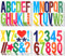 12 Blatt Buchstaben und Zahlen Aufkleber, 10cm Vinyl Buchstaben Aufkleber Selbstklebende Buchstaben Alphabet Dekorationen für Bastelarbeiten Schilder Poster Fenster (Bunt)