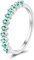 NARMO 925 Sterling Silber Ringe für Frauen Grün Cubic Zirkonia Ring Statement Dünne Ringe für Frauen Mädchen Ring Größe 57mm