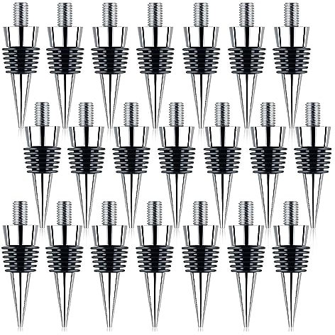 ROBMNE 21Pcs Bottle Stopper Zinc Alloy Wine Bottle Stopper Kits Ring Wine Topper Reusable Wine Corks Bottle Stopper Inserts Easy Install Easy to Use
