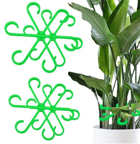Sghtil Stangenhalterung, 4 S-Clips für Halterung, Befestigungsclips für Alocasia, Kletterhilfe, Monstera, Weinreben, Blumen