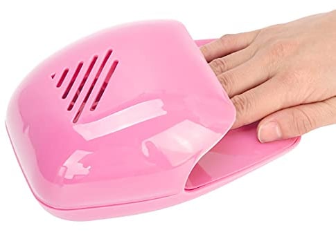Nagel-Fächertrockner für Normalen Nagellack, Tragbarer Nageltrockner, Nail-Art-Lackmaschine, Schnell Trocknender Nagellack, Gel-Nageltrockner, Gebläse für Fingernägel und (Rosa)