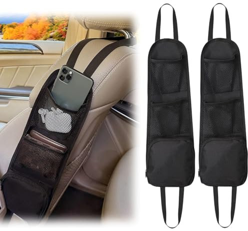 ZDL Bolsa de Almacenamiento Lateral Coche,2 piezas Organizador Coche,Bolsa Lateral Coche Organizador,Organizadores de Asiento Coche,Bolsillo de Coche,Bolsa de Almacenamiento,Organizador para Coche