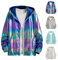 UHouse Party Jacke Herren Karneval Kostüm Glitter Disco Outfit 80er Jahre Herren-Jacken Glänzende Sportjacke mit Kapuze Vintage Kapuzenjacke Bunte Softshelljacke Meine Bestellungen Dunkelblau XL