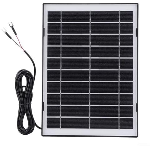 Eawfgtuw Solar Panel Charger for Ring Video Doorbell 4/3/3 Plus/2, 10W Waterproof Security Camera Power Supply with 360° Rotating Bracket, 5V 1A Efficient Charging, 300cm Cable(Black)