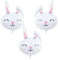 KOBOKO Kaninchen Folienballon, 3 Stk Hasen Luftballon Ostern Deko, Osterhase Luftballons Deko Kindergeburtstag, Hasen Deko Helium Ballons Ostern Party Deko, Osterhase Deko Luftballon Tiere Geburtstag