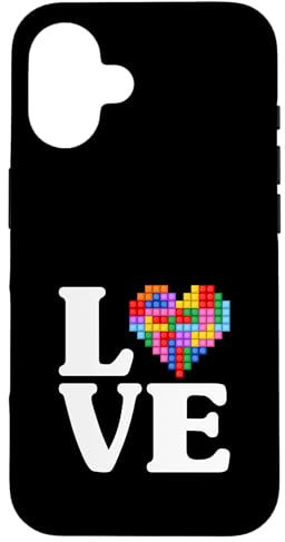 Hülle für iPhone 16 Master Builder LOVE Bricks Blocks Herz