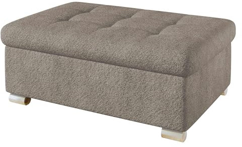 Mirjan24 Hocker Niko groß Sitzhocker Polsterhocker Sitzbank Fußbank Pouf Farbauswahl (Coral 50)