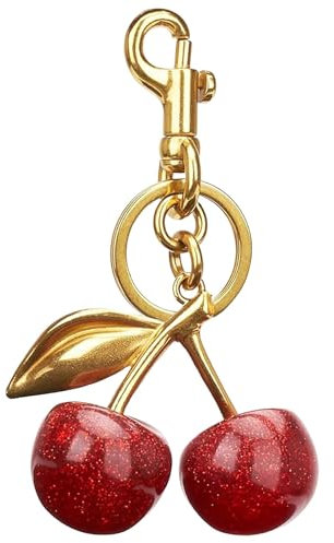 Heanvmyss Breloque de Sac Cerise,Porte Clés en Forme de Cerise,Cherry Bag Charm,Porte Clef Femme,Accessoire Fashion pour Filles,Amoureuses de Mode(Rouge)