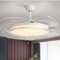 081 Store - Ventilatore da Soffitto con Luce e pale retrattili, 120cm Silenzioso Lampada Ventilatore da Soffitto con Telecomando e Motore DC per Camera da Letto, Cucina, Soggiorno, Bianco, 6 Velocità