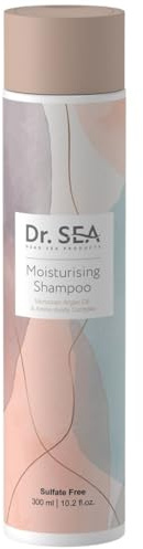 DR. SEA – Feuchtigkeitsspendendes Shampoo mit Marokkanischem Arganöl & Aminosäurenkomplex – Für Trockenes und Strapaziertes Haar – Nährt, Repariert und Verleiht Glanz – Ohne Silikon & SLS/SLES – 300ml