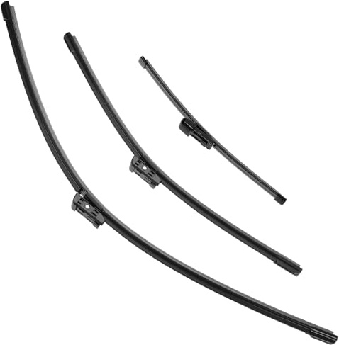 QWORK® 3 Stücke Scheibenwischer Wischerblätter Set, Vorne + Hinten 650mm/450mm/275mm Autoscheibenwischer, Kompatibel mit VW Golf VII 2012-2020
