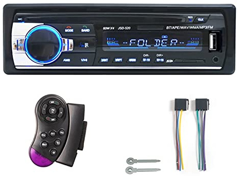 BGAZA Car Radio Stereo Player Digital Bluetooth Car MP3 Player 60Wx4 Fm Radio Stereo Audio Music USB/SD with In Dash Aux Eingang(B)