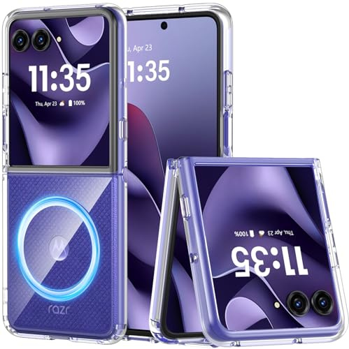 Cum2giff Magnetisch Case für Motorola Razr 70 Ultra/60 Ultra Hülle, Clear | Kompatibel mit Magsafe, Militärischer Schutz Razr 70 Ultra Hülle, Kratzschutz Leicht ultradünn Handyhülle Razr 70 Ultra